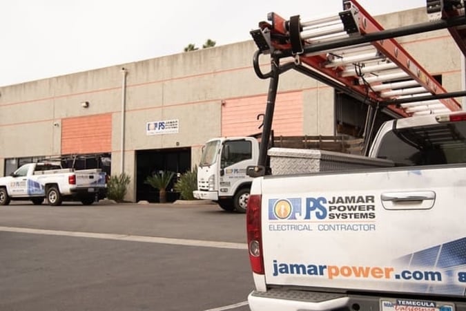 Jamar Power Systems Electrical Service Trucks and Warehouse in San Diego