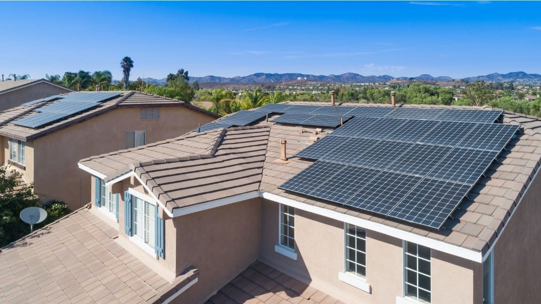 San Diego's residential solar installation on roof