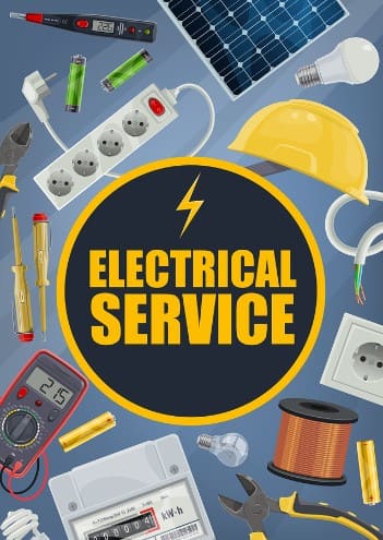 electrical services icon with tools