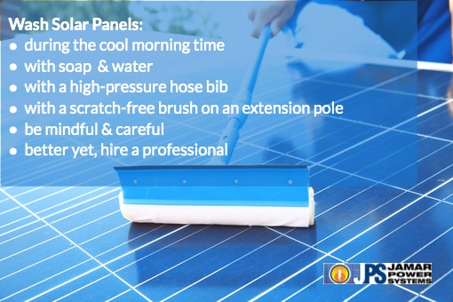 how to wash solar panels image