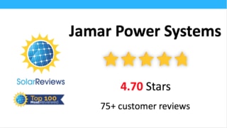 Solar Reviews banner for Jamar Power Systems 2020